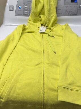 J. Crew Neon Lime Zip Hoodie